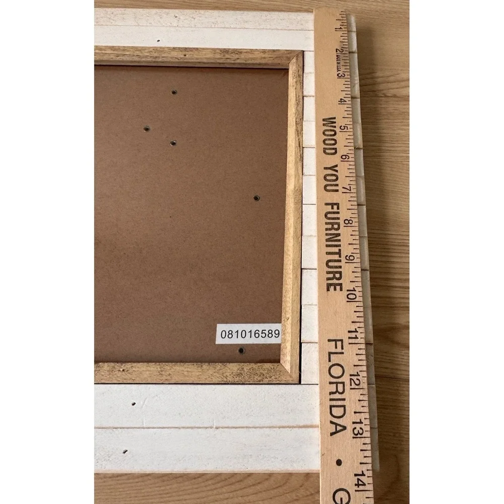 Rustic Whitewashed Wood 12x14OD Picture Frame Farmhouse Coastal Wall Tabletop